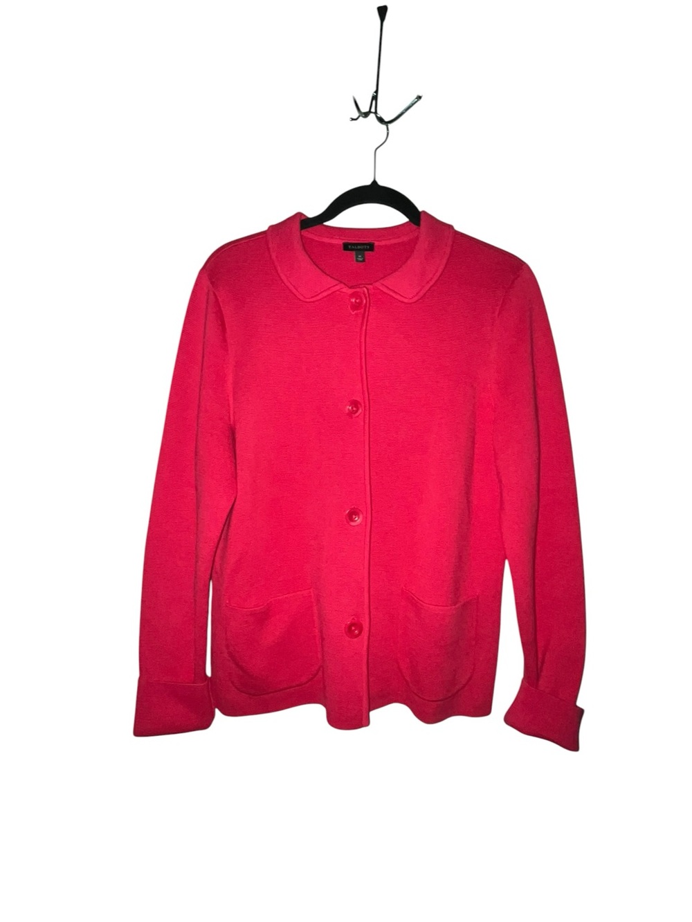 Talbots Bright Pink Button-Front Cardigan Sweater